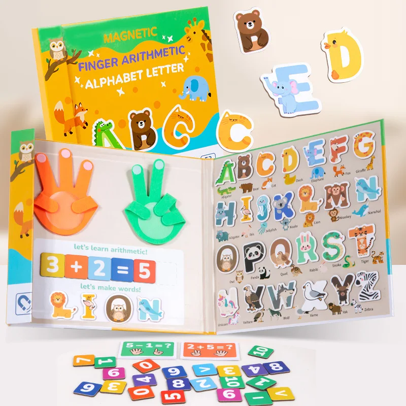 Montessori-Inspired Math & Alphabet Learning Kit – Educational Counting Toy for Toddlers, Finger-Based Arithmetic & Letter
