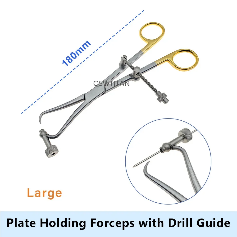 Stainless Steel Plate Holding Forceps with Drill Guide Forceps Orthopedic Surgical Instruments