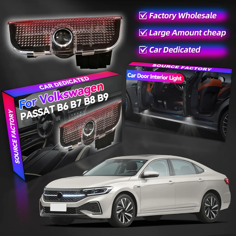 

Для VOLKSWAGEN VW 2026 Новая автомобильная пепельница, 2 шт., предупреждающие аксессуары для дверей автомобиля, приветственный свет для VW Tiguan T-ROC EOS Passat B6 B7 B8 B