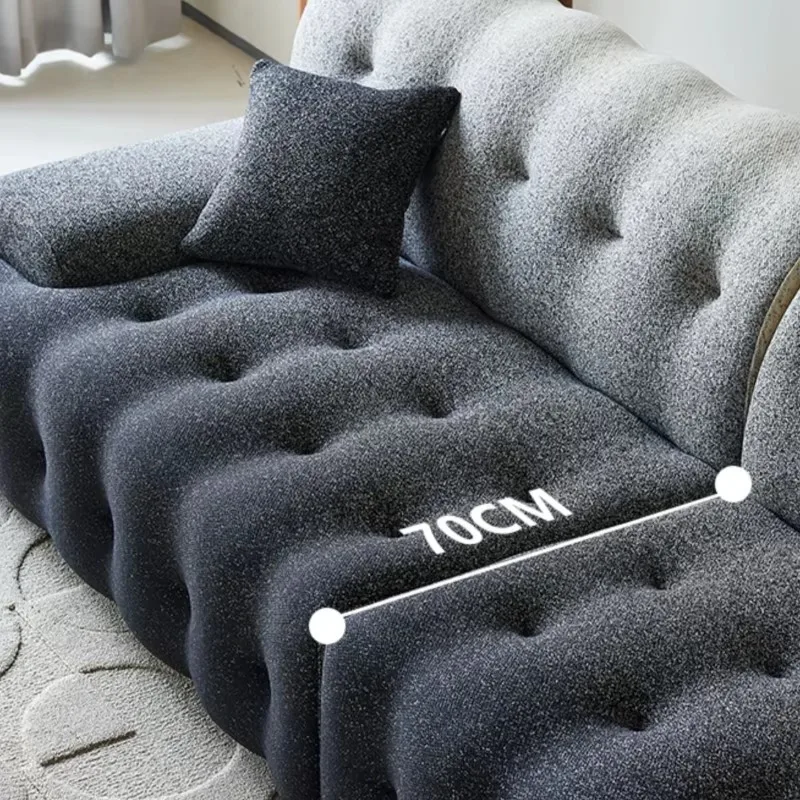 أرائك غرفة المعيشة الإيطالية الفاخرة 3 مقاعد رمادي لغرفة النوم أرائك غرفة المعيشة الكسولة أثاث منزلي حديث من Banken Woonkamer #5