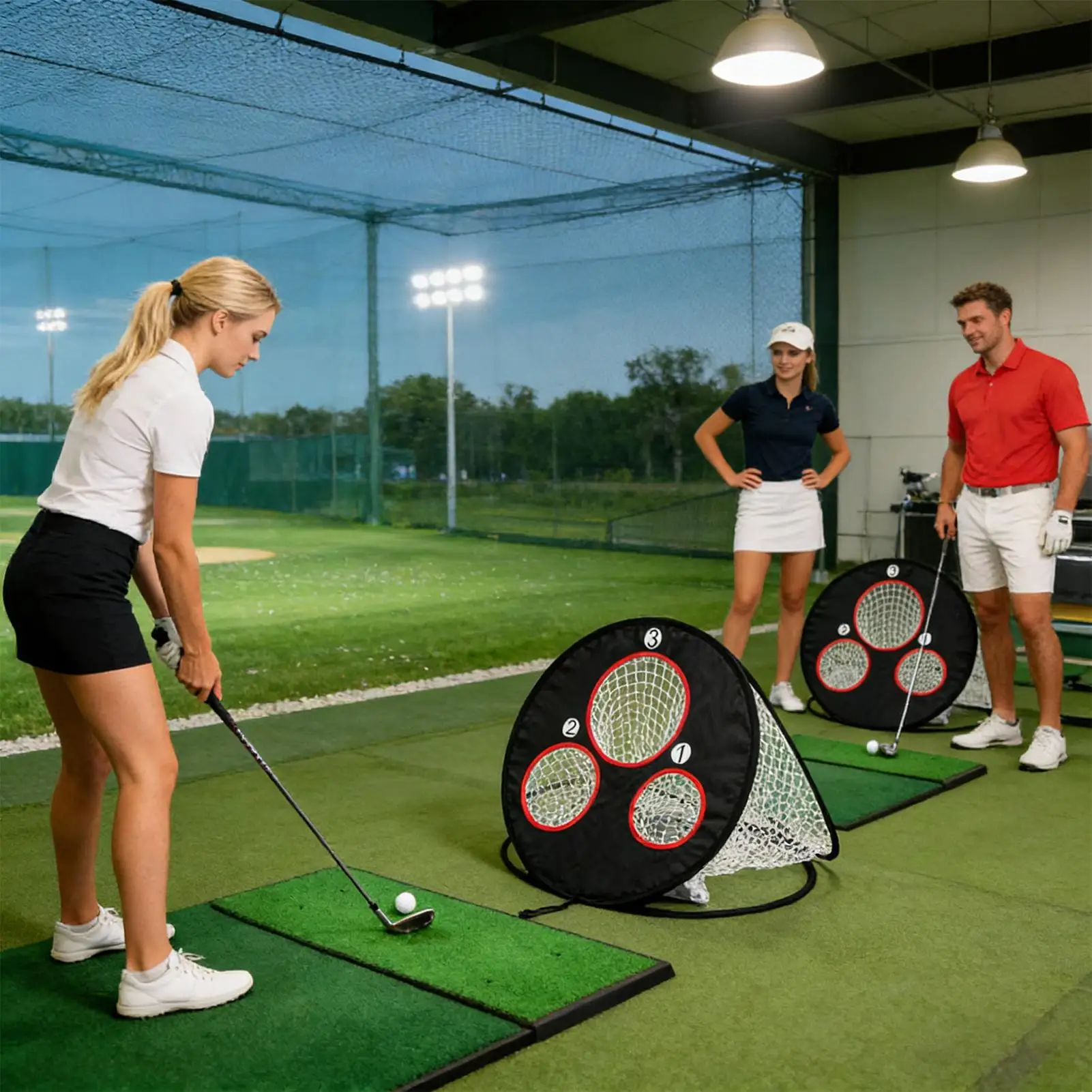 

Space-Saving Golf Hitting Net, Quick Setup Foldable Net for Instant Practice, Adjustable Indoor Outdoor Sport Net