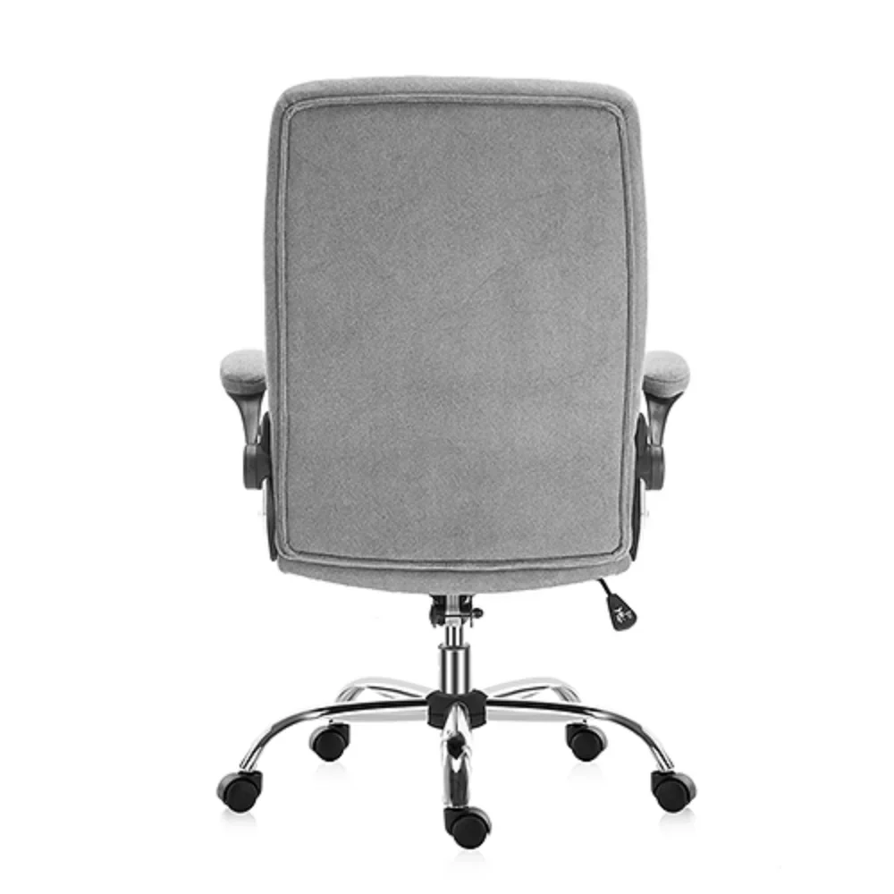 Velvet Office Chair HHigh Back Executive Desk Chair with Flip-up Arms Modern Computer Chair with Wheels for Adult