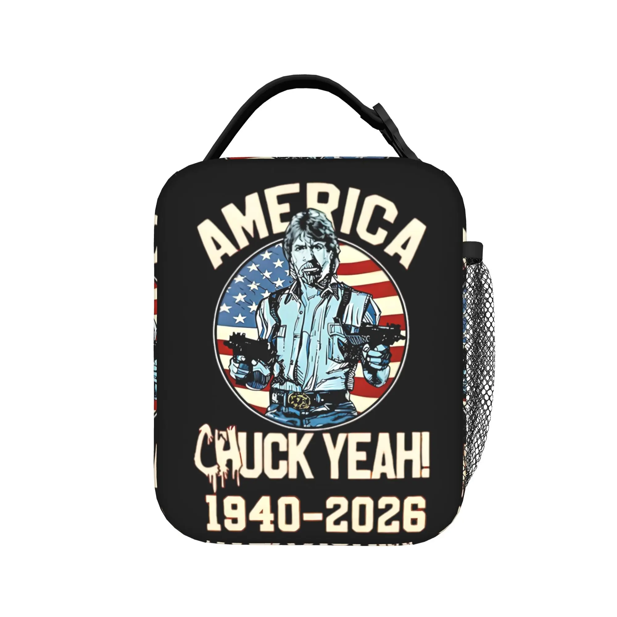 Chuck Norris 1940-2026 Insulated Lunch Bags High Capacity  Reusable Thermal Bag Tote Lunch Box School  Picnic Food Storage Bags