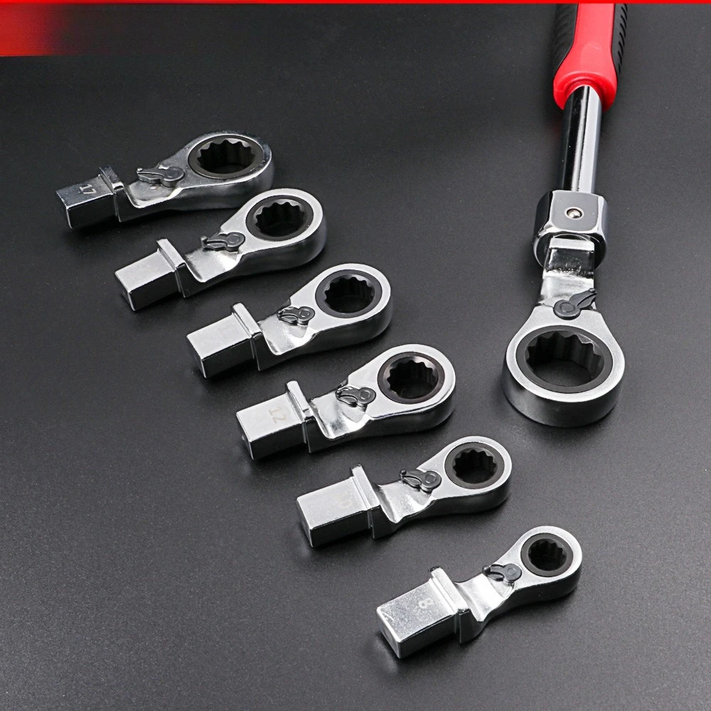 

8-Piece set of replaceable ratchet wrench set, electrician installation, auto repair, home appliance repair tool