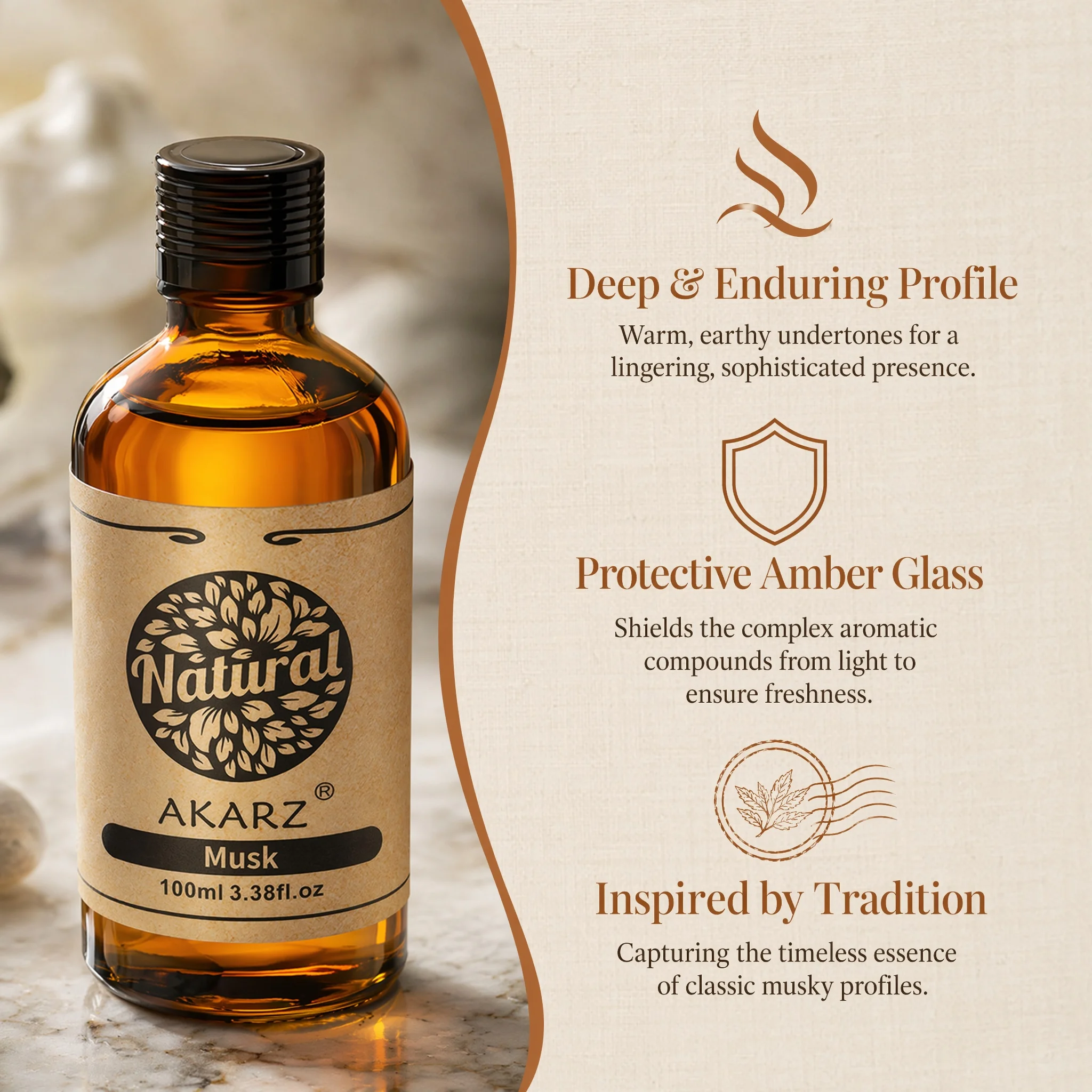 AKARZ Musk Essential Oil Natur - Sandalwood Perfume Oil 评论和价格