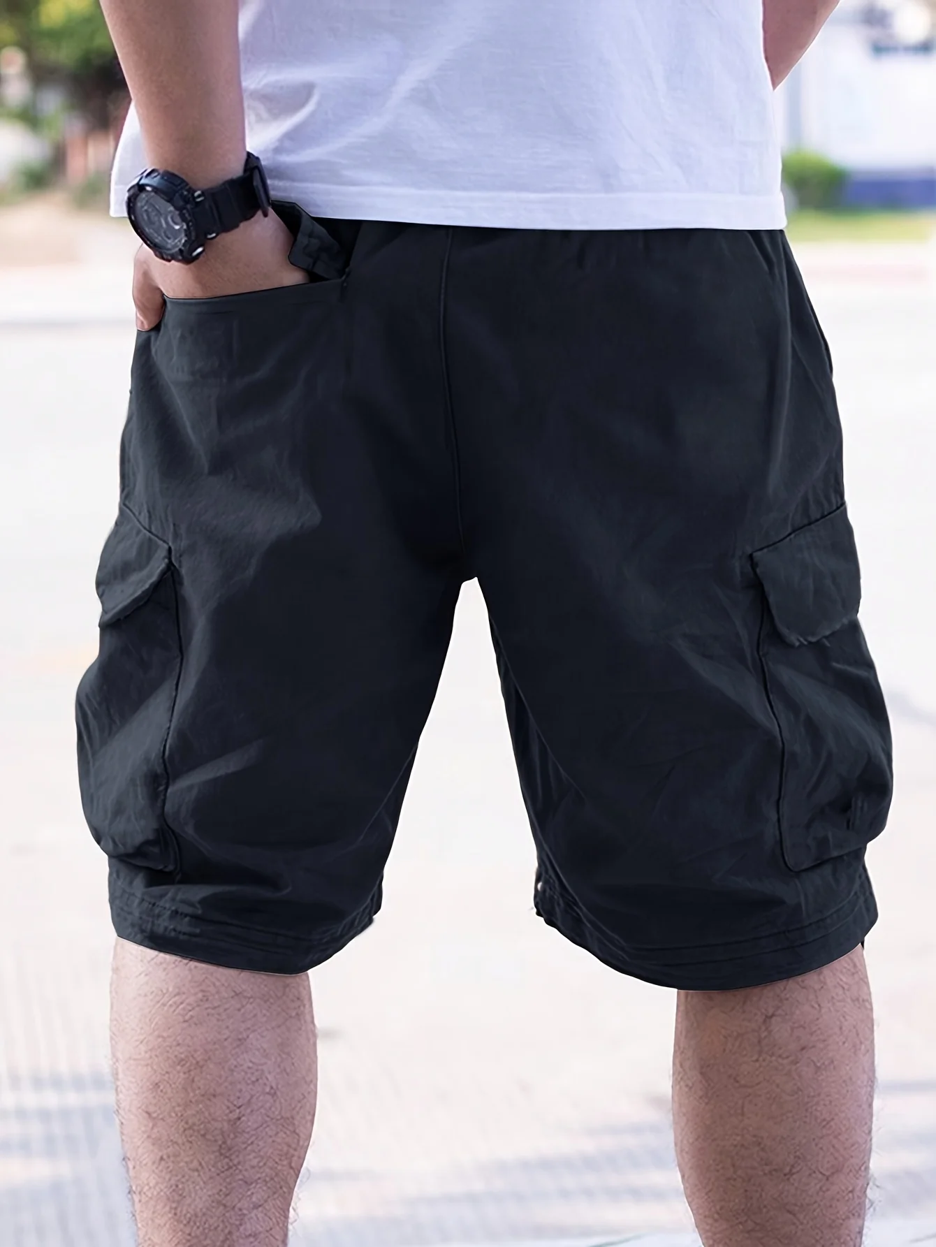 Men's plus Size Casual Work Shorts Trendy Comfortable 4XL-9XL Loose Fit Utility Pants for Big And Tall Men view 2
