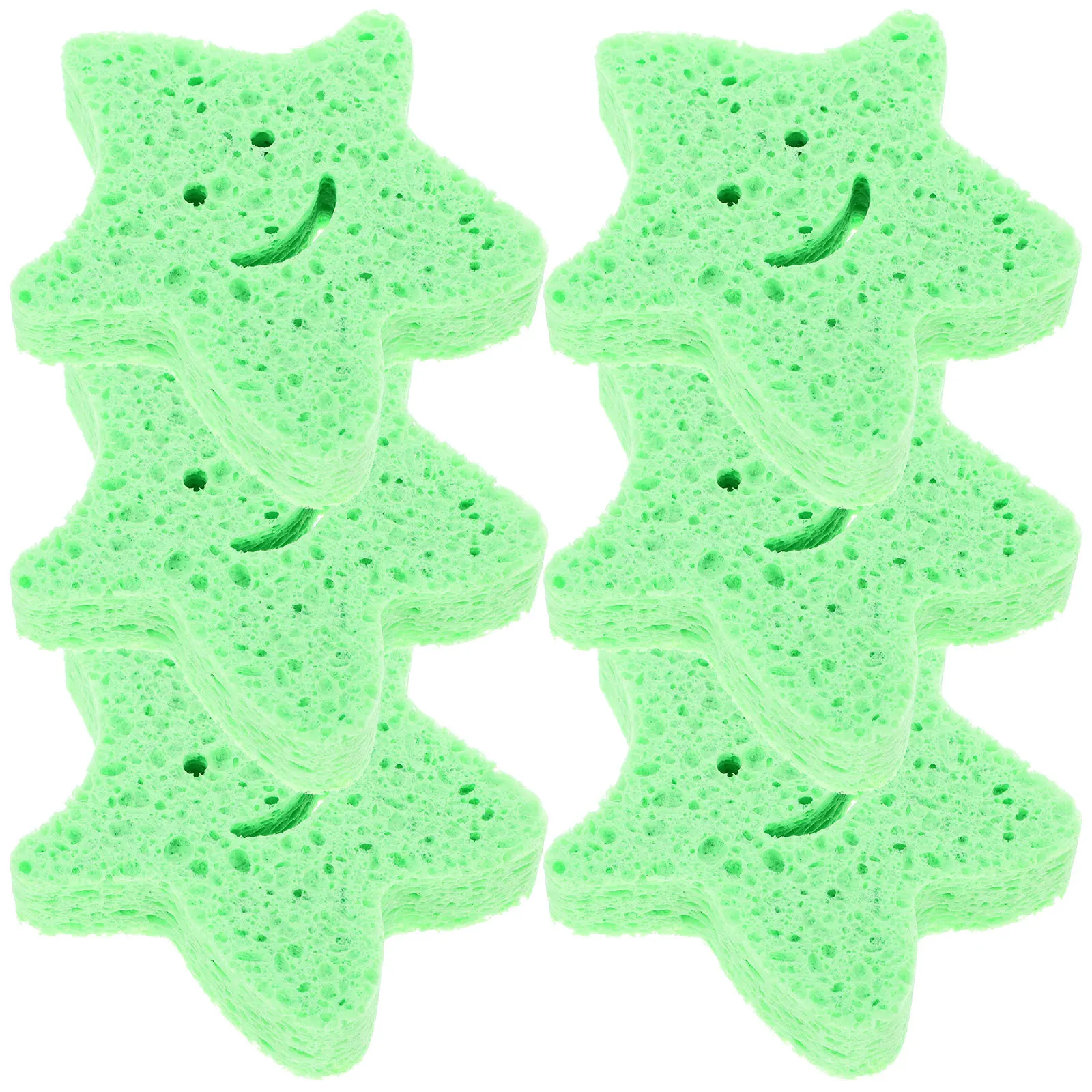 

6 Pcs Sponges Cleaning Bath for Kids Comfortable Scrubber Household Multifunctional Green Toddler