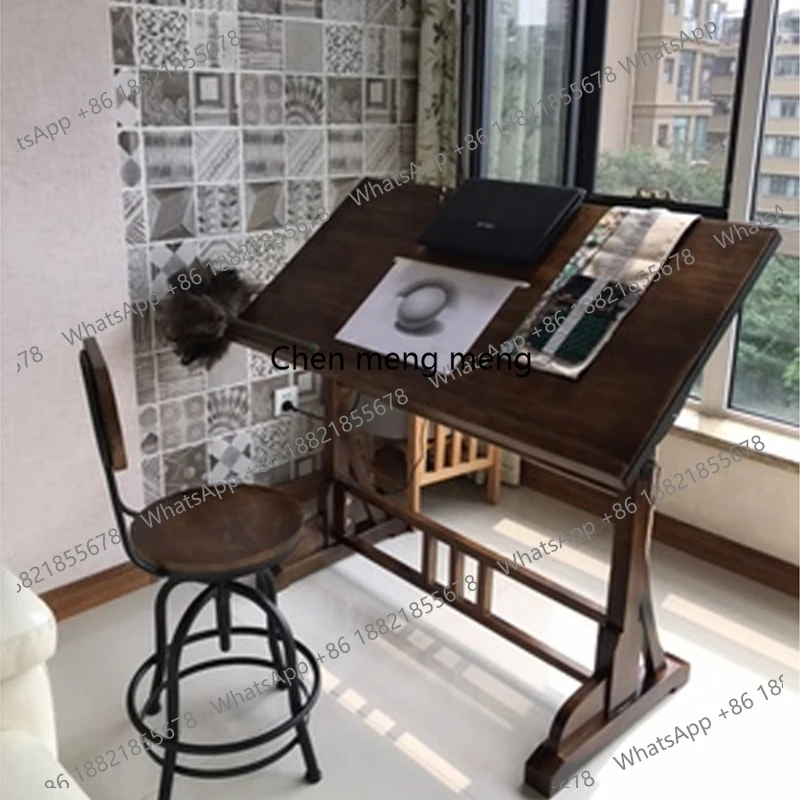 

Art Calligraphy Table Iron Art Lifting Painting Table Drawing Table Office