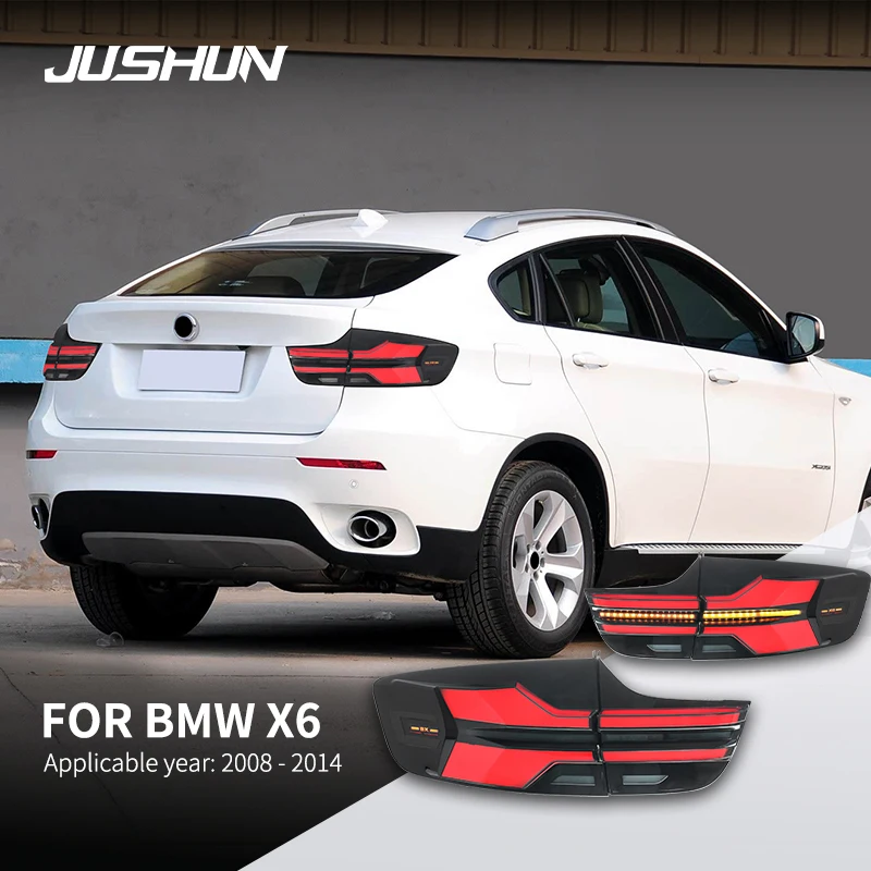 Car Rear Taillight For BMW X6 E71 2008-2014 Upgrade Modified to New DRL Dynamic Turn Signal LED Taillight Accessories
