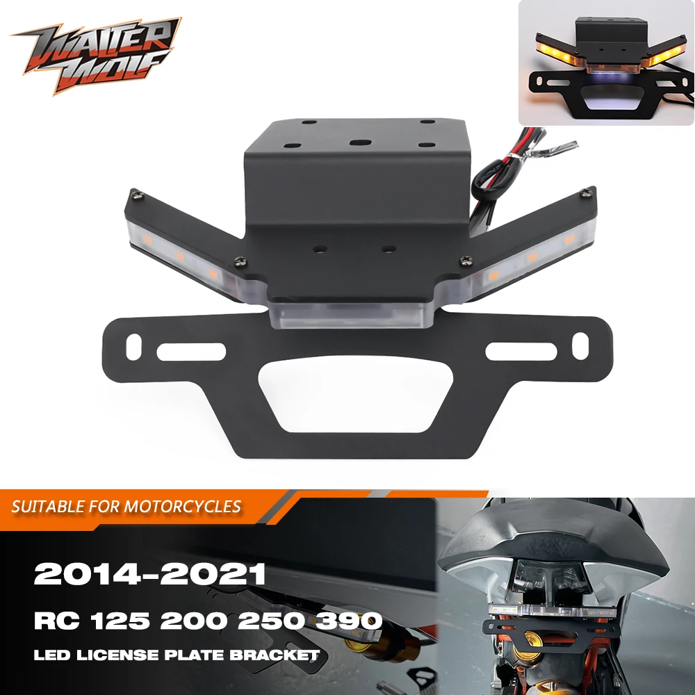 

Tail Tidy License Plate Bracket LED Turn Signals For RC125 RC200 RC250 RC390 RC 125 200 250 390 2014-2021 Registration Frame