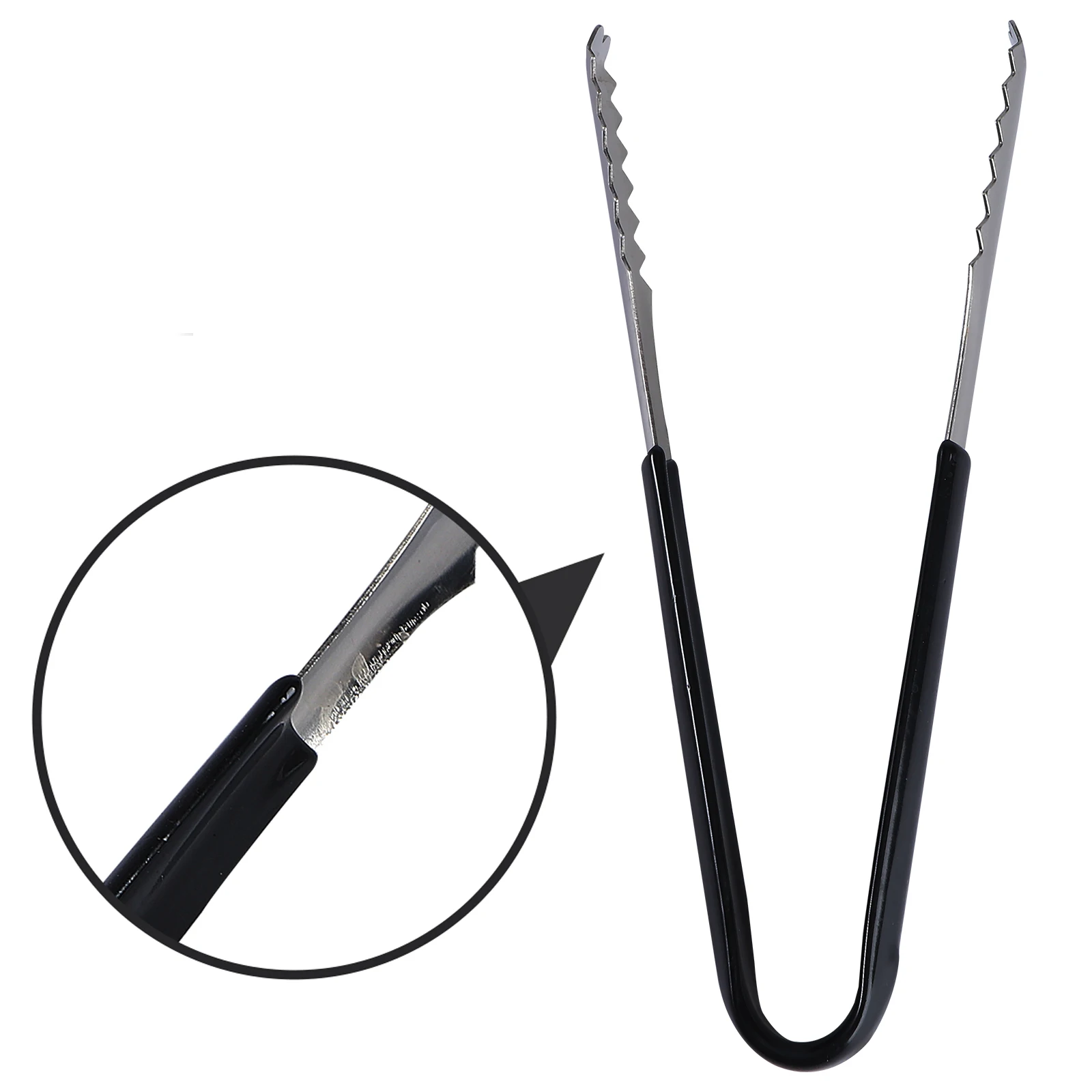 

Rubber Handle Tongs 6 7 Inch Stainless Steel Rubber Handle Tongs Serrated Teeth for Restaurant Bars Home Office Kitchen