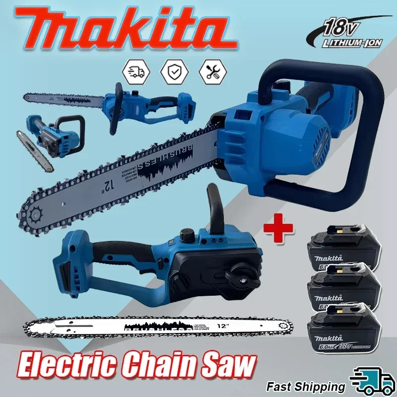 

Makita 12 Inch Brushless Chainsaw with Auto Oiler Cordless Electric Saw for Tree Cutting & Logging Wood Cutting