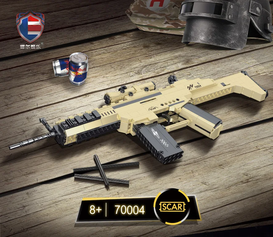 

Gun Pistol Model Building Block Toy Army Submachine Gun M416 Desert Eagle Sniper Rifle Bricks Can Shot Toys for Boys Kids Gifts