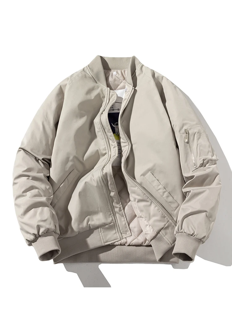 

Ретро-куртка в японском стиле, свободного кроя, из хлопка, для мужчин, утепленная, в стиле бейсбольной куртки, верхняя одежда для пар, осень-зима