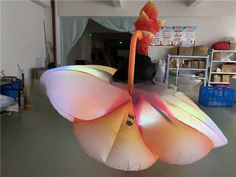 Beautiful Inflatable Light Flower Adult Inflatable Costume Parade Performance Costume