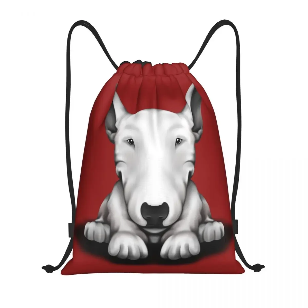 

English Bull Terrier Drawstring Backpack Women Men Gym Sport Sackpack Foldable Animal Pet Puppy Training Bag Sack