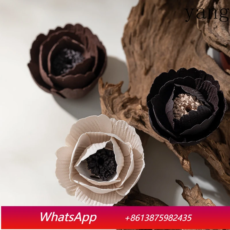 

LTT Intangible Cultural Heritage Hand-squeezed Ceramic Flower Zen Thread Fragrance Wabi Sansa Wind Fragrance Insert Ornament