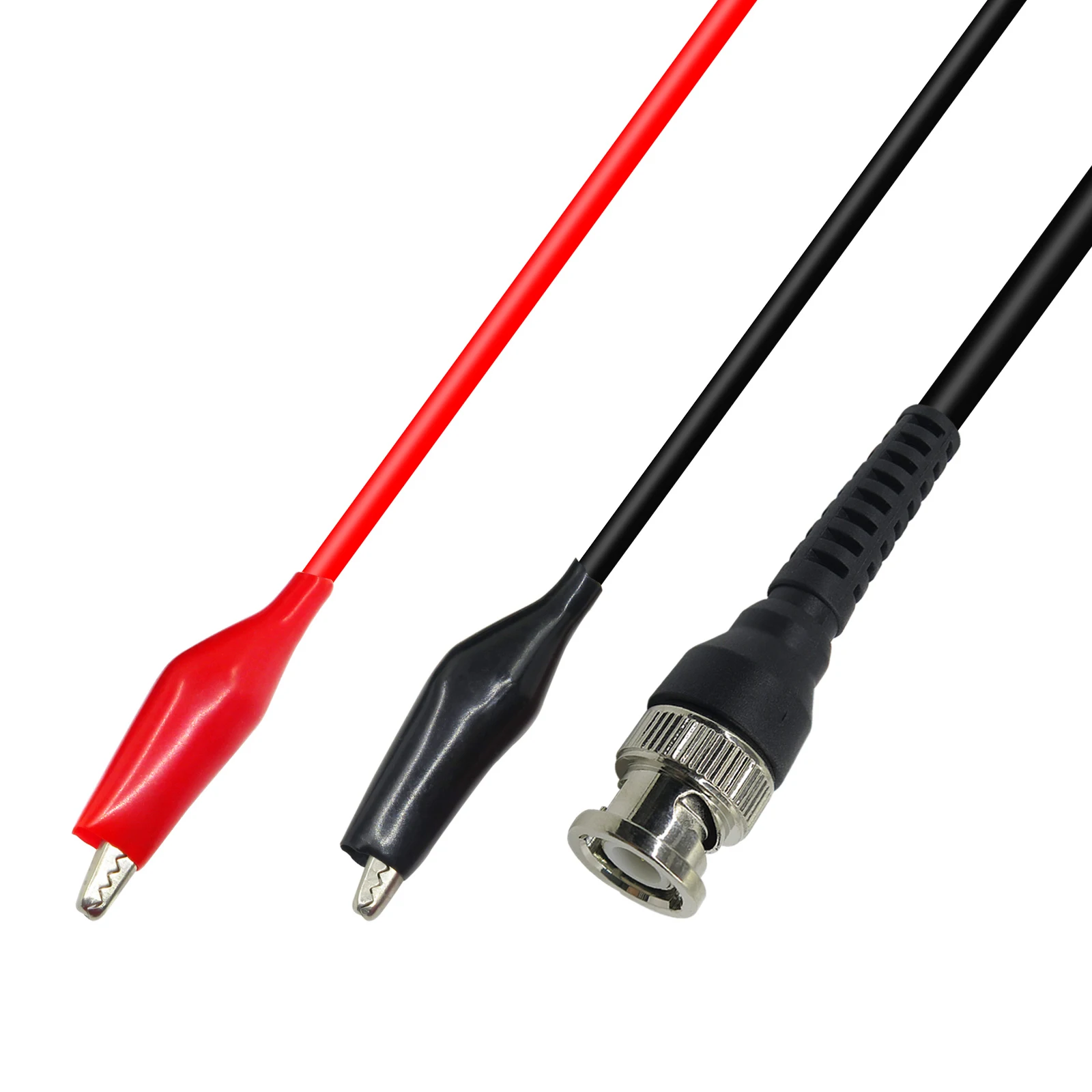 BNC Male Plug to Dual Hook Clip Alligator Clip Banana Plug Test Probe Cable Leads for For Oscilloscope/Multimeter