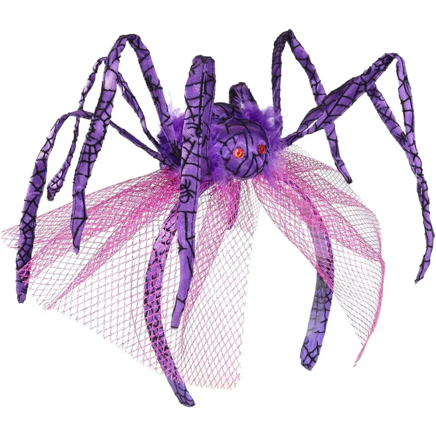 2025 عصابة رأس على شكل عنكبوت للهالوين فستان مُصمم حسب الطلب إكسسوار للشعر لملابس الحفلات مقاس واحد يناسب الأكثر مثالية لـ Themed E