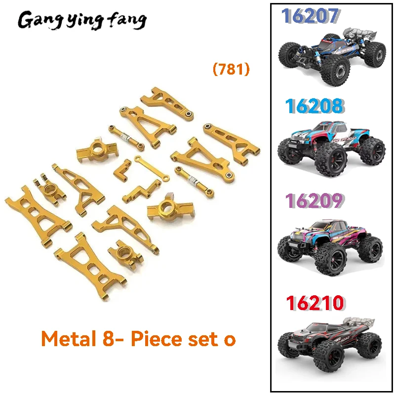 MJX Hyper Go 16207 16208 16209 16210 H16 RC coche copa de dirección de Metal juego de brazo oscilante superior e inferior soporte de torre de choque piezas de mejora