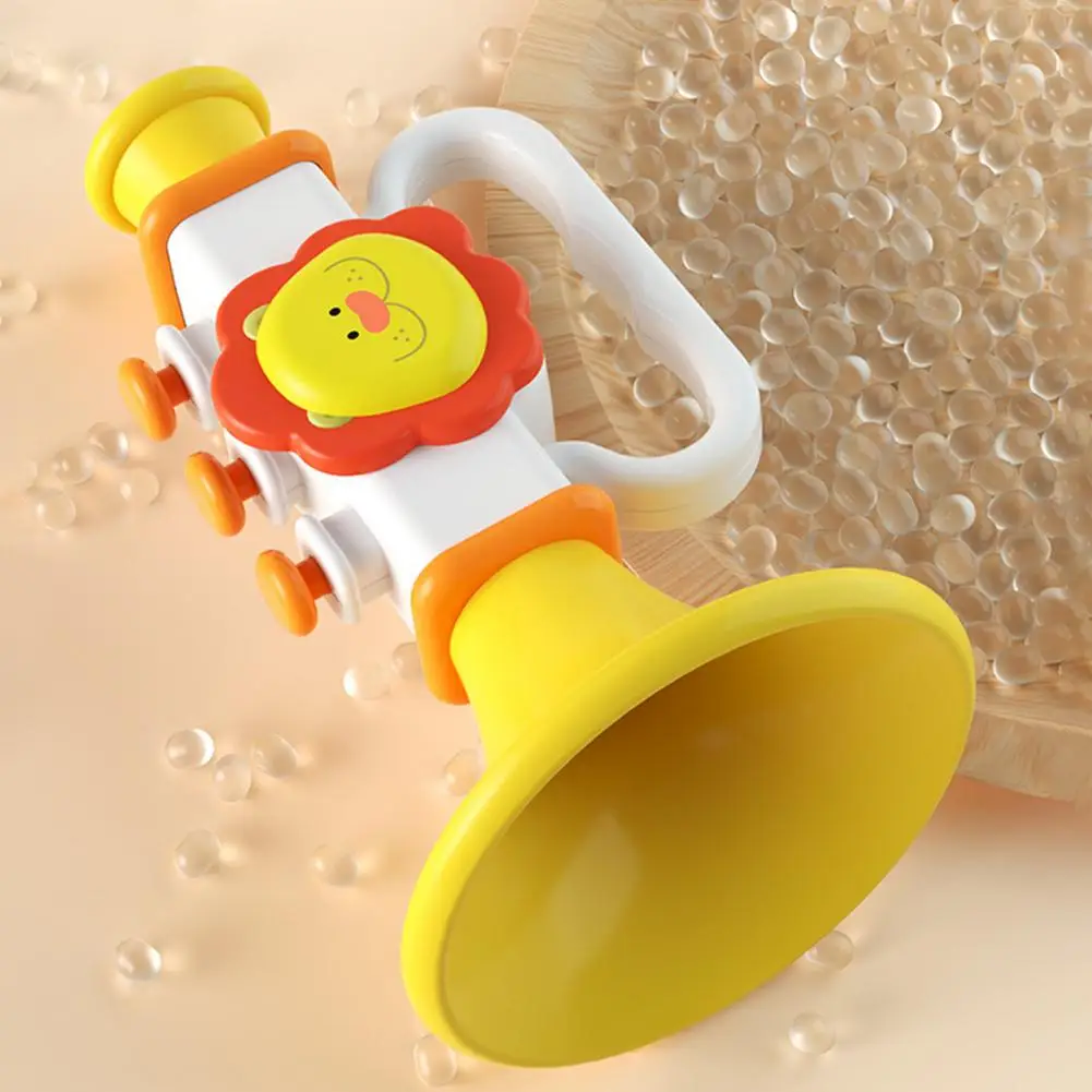 Toddler Trumpet Toy Musical Instrument Toy for Toddlers Baby Trumpet with Lanyard for Oral Muscles Training Lung for Boys