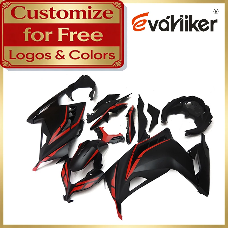 

ABS Plastic Injection Fairing For Kawasaki 13-17 300 EX300R 2013 2014 2015 2016 2017 red black Motorcycle Fairing Custom Color