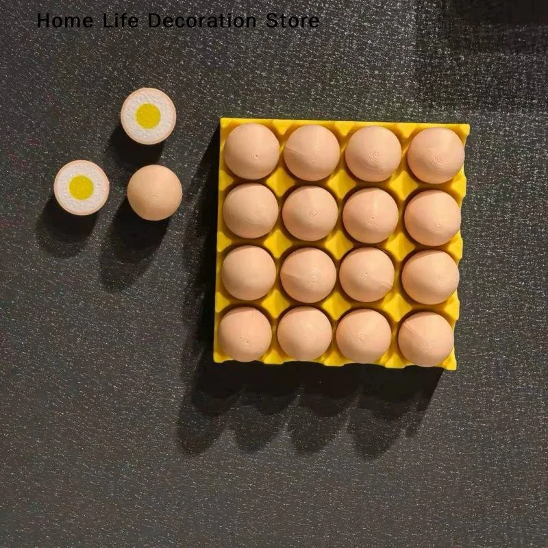 【H】Cute Smiling Chicken Broken Shell Cartoon Egg Fridge Magnetic Stickers Fun Kitchen Home Decor Magnetic Attraction
