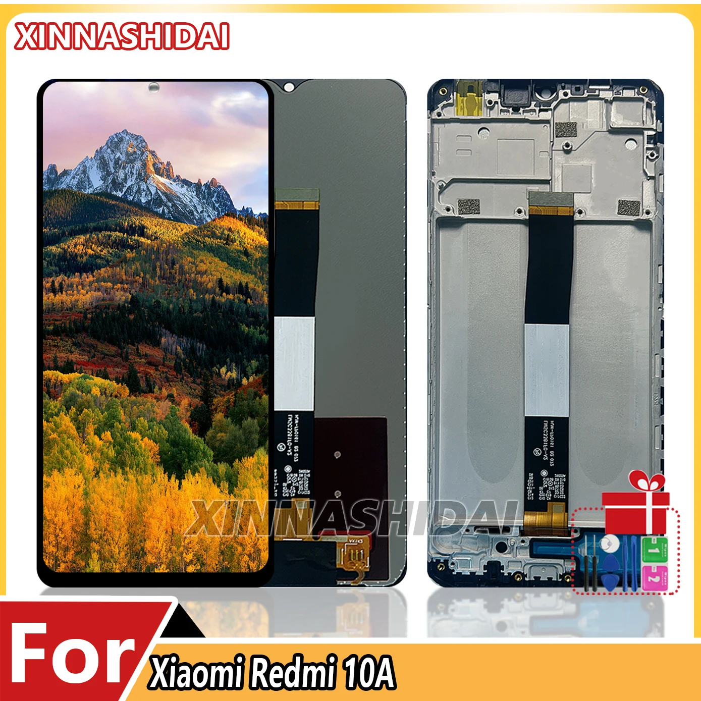 6,79 ''TFT qualität für xiaomi Redmi 10A LCD Display Touch Screen Rahmen Batterie Abdeckung Gehäuse Digitizer Montage Teile