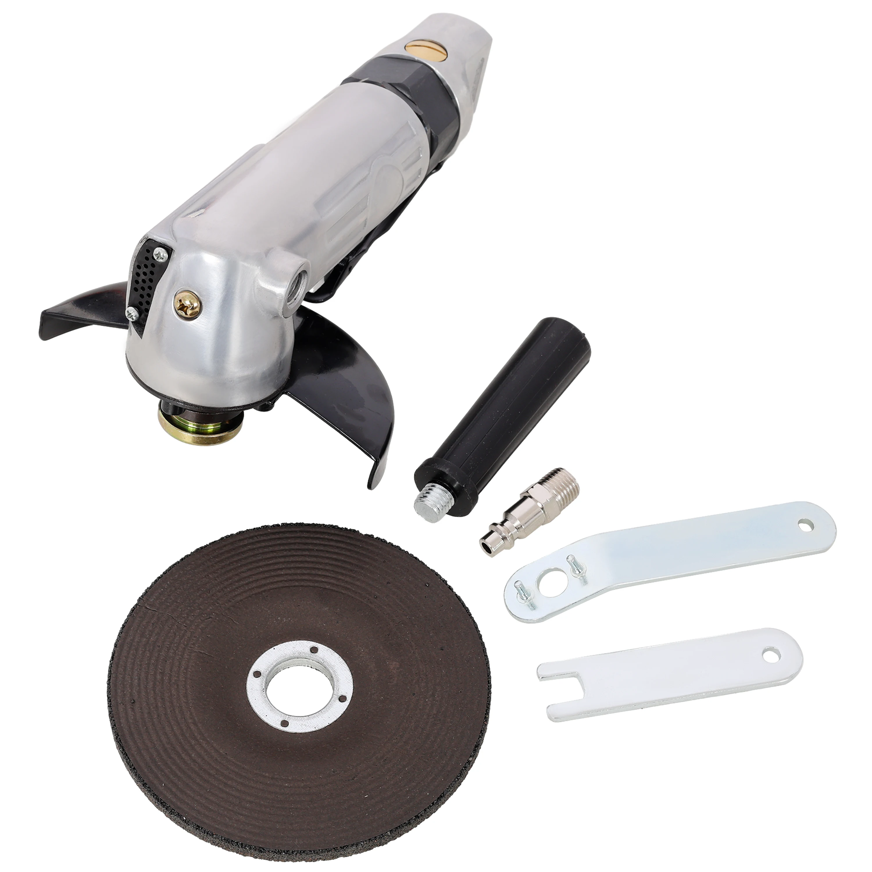 5 Inch Air Angle Grinder Pneumatic Grinder, Heavy Duty Air Powered Cut Off Tool for Metal Welding Grinding Polishing for Home Decoration, Paint and Wall