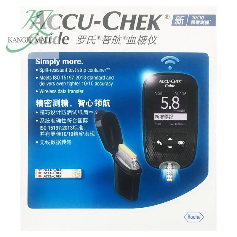 instrumento-de-medicion-del-probador-de-glucosa-en-sangre-de-transmision-roche-accuchek-guidebluetooth