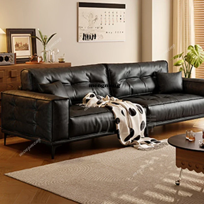 Designer Designer Brown Living Room Sofas Adults Villa Oversize Leather Lazy Living Room Sofa Canape Divano Postmodern Furniture