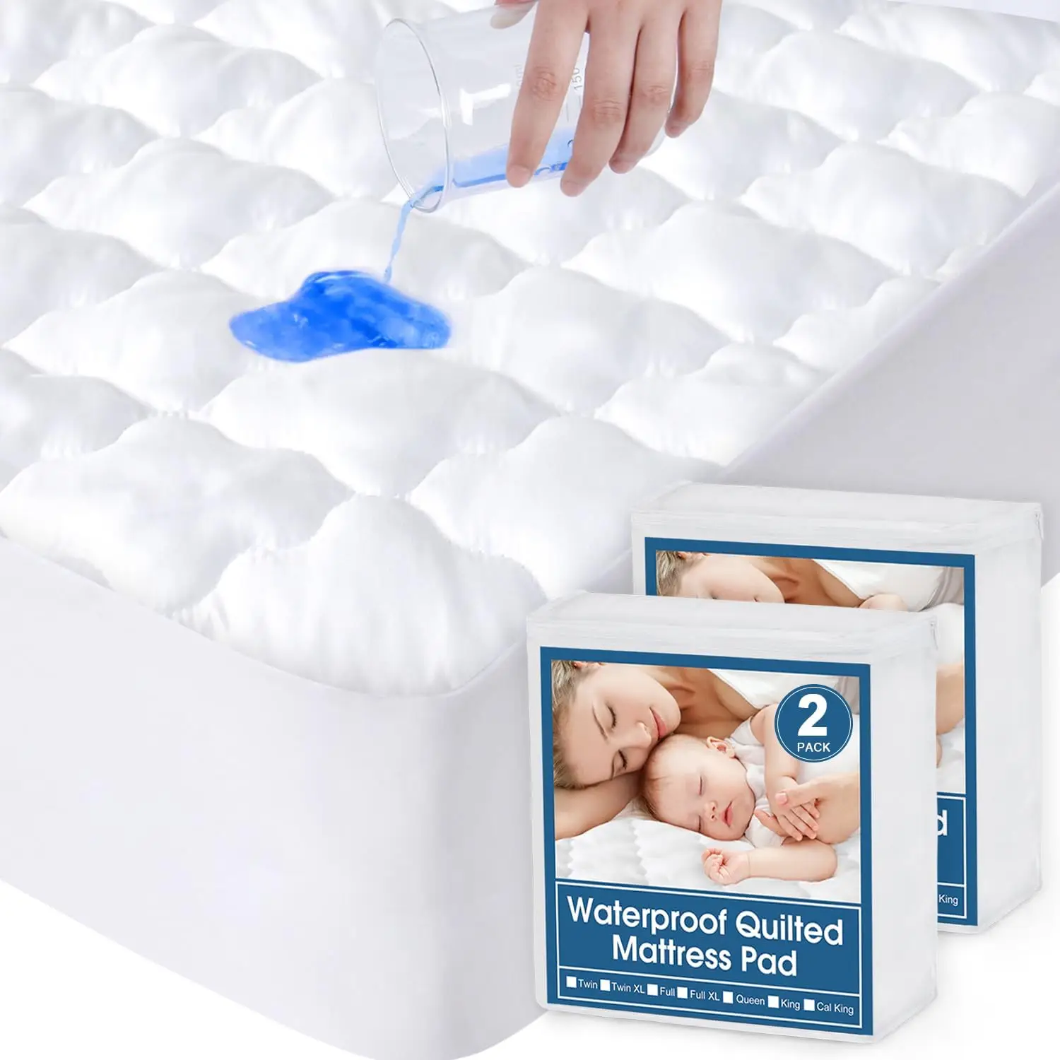 

Waterproof 2 Pa Cot Mattr Pad/Topper 30'' X 75'',Breathable Cot Mattr Protector For Rollaway Bed,Daybed,Camping Cot,Narrow Twin