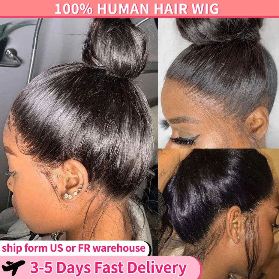 

Human Hair Lace Front Wigs Straight 360 Full Lace Front Wig Human Hair Pre Plucked Remy 180% 13x6 13x4 HD Lace Frontal Hair Wig