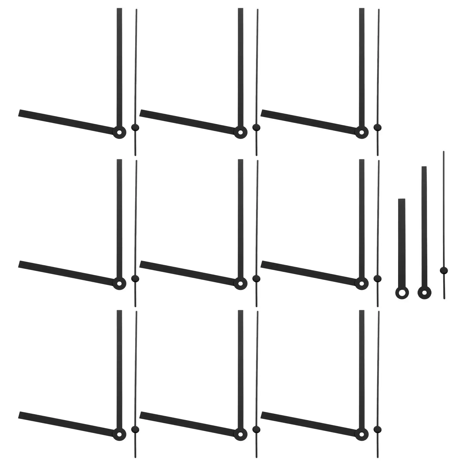 

10 Sets Hands Kit Precision Aluminum Replacement Parts Clock Hands Only Repair Home Decor Accessories