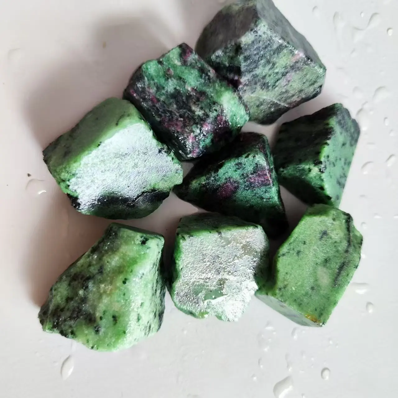 Natural Stone Ruby Zoisite Epidote Raw Crystal Stones Mineral Crystals Rock Healing Reiki Home Decor Spiritual Meditation Chakra