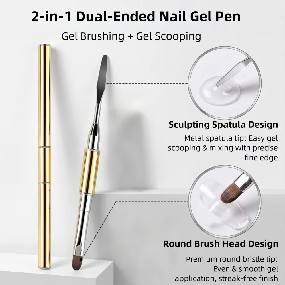 2-in-1 Dual Ended Nail Gel Bru - Nail Art Ombre ulasan dan harga