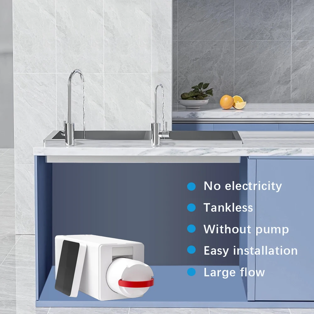 High Flow 600GPD Reverse osmosis water purifier,Compact,Tankless, not require electricity under sink water filter