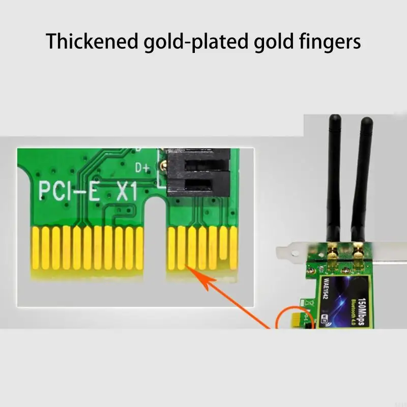 N84B 2.4G WIRELESS WIFI CARD PCI-E WAEE1542 การ์ดเครือข่ายที่เข้ากันได้กับ Bluetooth4.0 กับ Dual 2dbi ANTENNAS WLAN WLAN