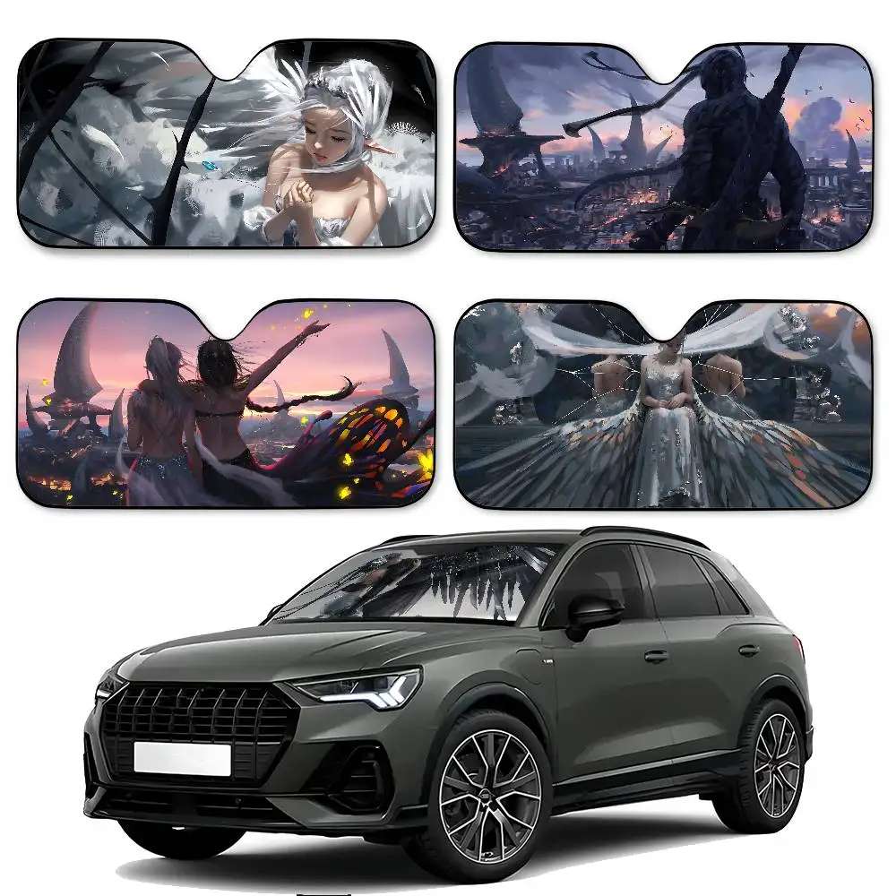 

Cool G-GhostS R-Rider Car Sunshade Curtains Sun Shade Sunshade Seat Cover Off-Road Truck Set Retro Steering Car Van SUV Gifts