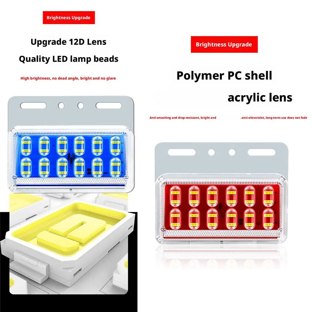 أضواء الشاحنات الجبهة الخلفية الجانب ماركر مؤشرات التخليص ضوء مصباح متعدد الألوان LED أضواء جانبية مقاوم للماء أضواء جانبية عالمية #4