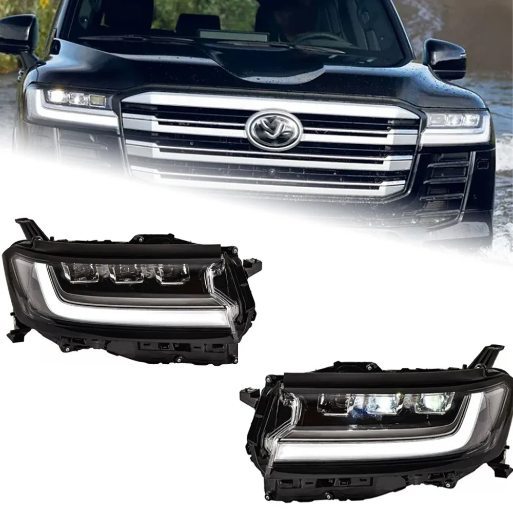 Car Lights For Toyota Land Cruiser LC300 Headlights 2022-2023 LC300 LED Headlight DRL LED Projector Lens Automotive Accessories