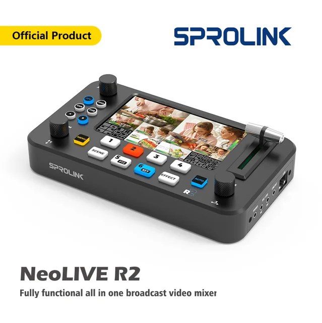 SPROLINK NEOLIVE R2 Video Mixer Switcher 4x HDMI Inputs PTZ Cameras  Controller Video Capture with USB 3.0 Live Streaming Device