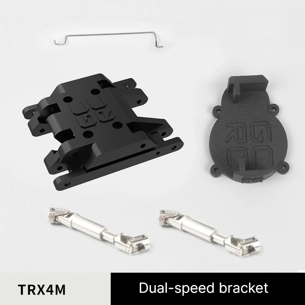 TRX4-M 1/18 Crawler Two-Speed Gearbox Upgrade Kit Gearbox Servo Mount Cable Metal Driveshaft RC Off-road Car Mod Parts