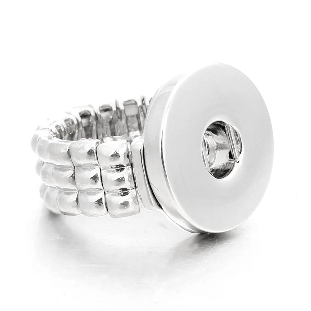 Fashion Snap Ring Jewelry DIY 18mm Adustable Snaps Button Ring For Women Fitting Jewelry ZH021