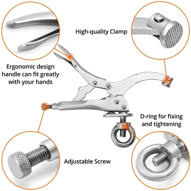 Broca Press Vice Clamp para Carpintaria, Segurando com Lock and Release Lever, Alicadores de bloqueio, 9 em