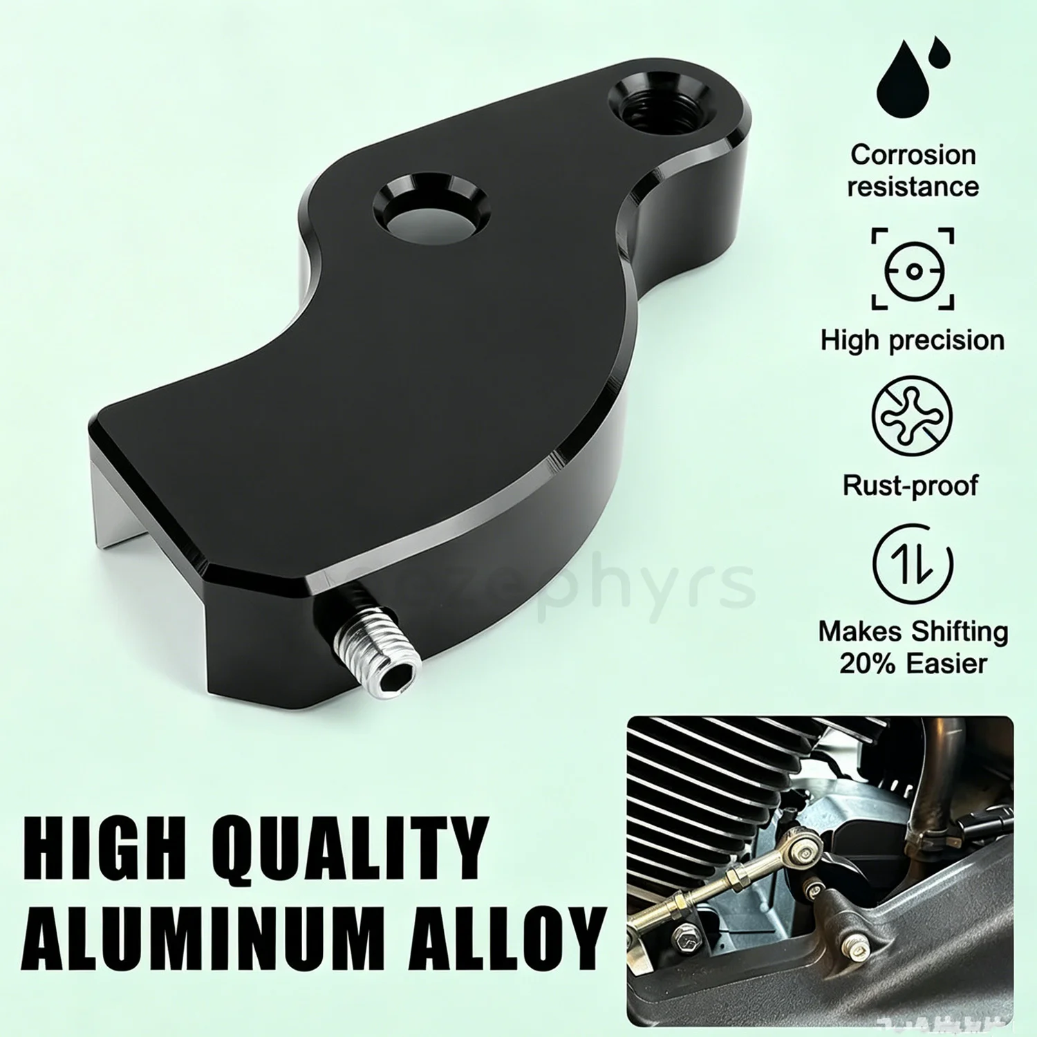 Motorrad-Schaltunterstützung aus Aluminium (EZ Shift) – Getriebe-Booster-Halterung für Harley M8 Touring, Softail, Fat Boy 114, Road King, Electra Glide, Tri Glide (2017–2025) – Detail 6