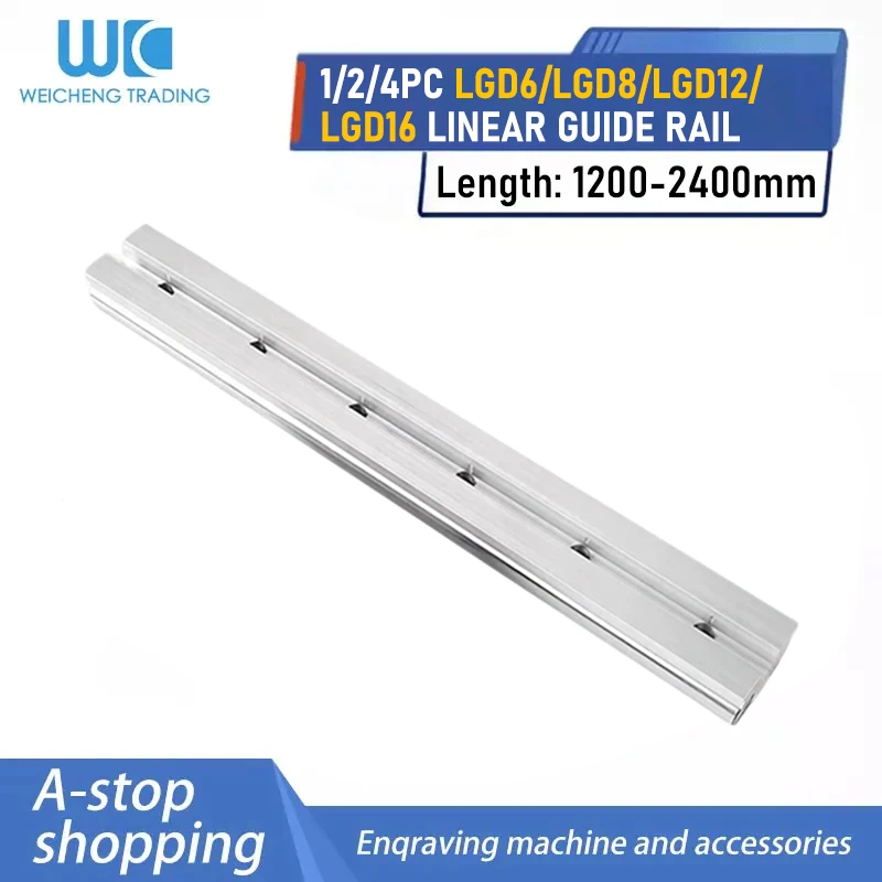 1/2/4 Pieces LGD6 LGD8 LGD12 LGD16 Double Axis Guide Rail 1200-2400mm Long With Wheel Lock LGB Industrial Series Slider Block
