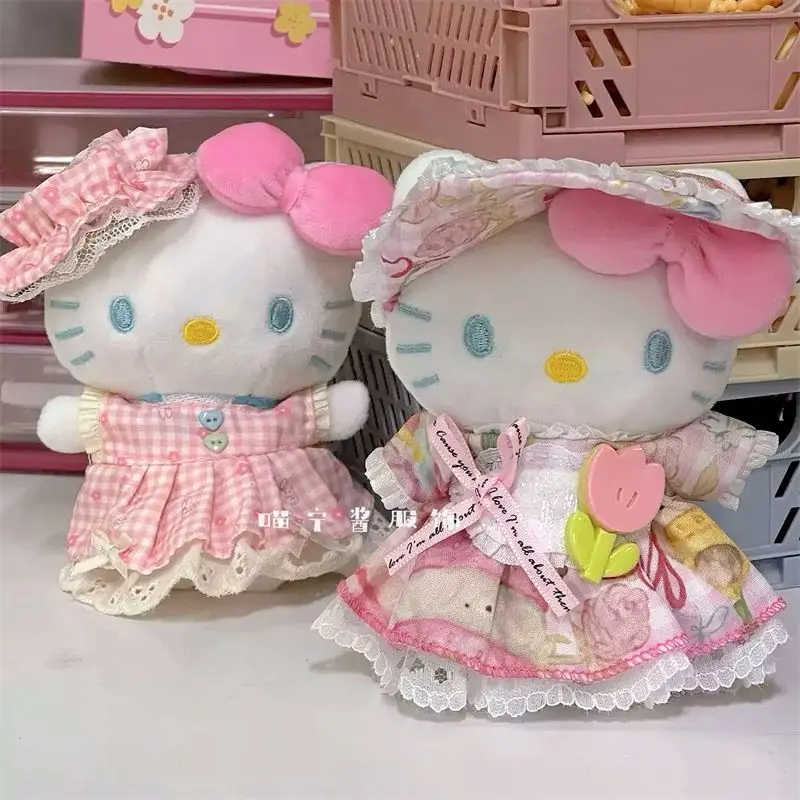 Kawaii Sanrio Hello Kitty peluche poupée sac pendentif dessin animé mignon Anime sac à dos accessoires porte-clés voiture cintre filles cadeaux jouets