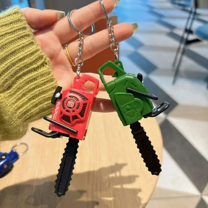 Chaveiros Modelo Mini Motosserra para Adultos e Crianças, Chaveiros Antiestresse, Pingente de Bolsa em Formato de Serra Elétrica Portátil, Decoração de Chave com Serra de Corte Realista