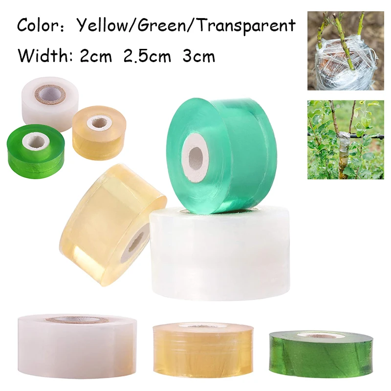 PE Grafting Tape 2/2.5/3cm Wide 100/200meter Length Self-Adhesive Stretchable Film for Tree Plant Tomato & Vine Grafting 1 Roll
